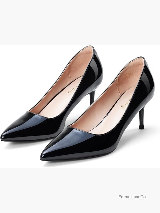 Kitten Heel Low Pumps 2.4 Inch Pointed Toe Dressy Shoes for Work Party main image 5